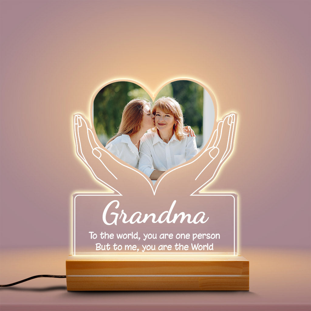 Personalized Grandma Mommy You Are The World Night Light