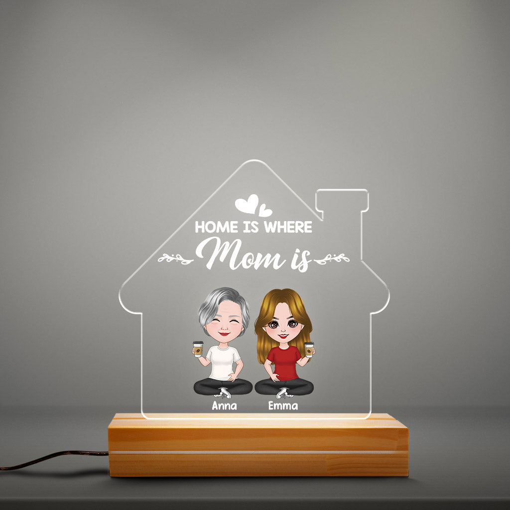 Personalized Home Is Where Mom Is Night Light