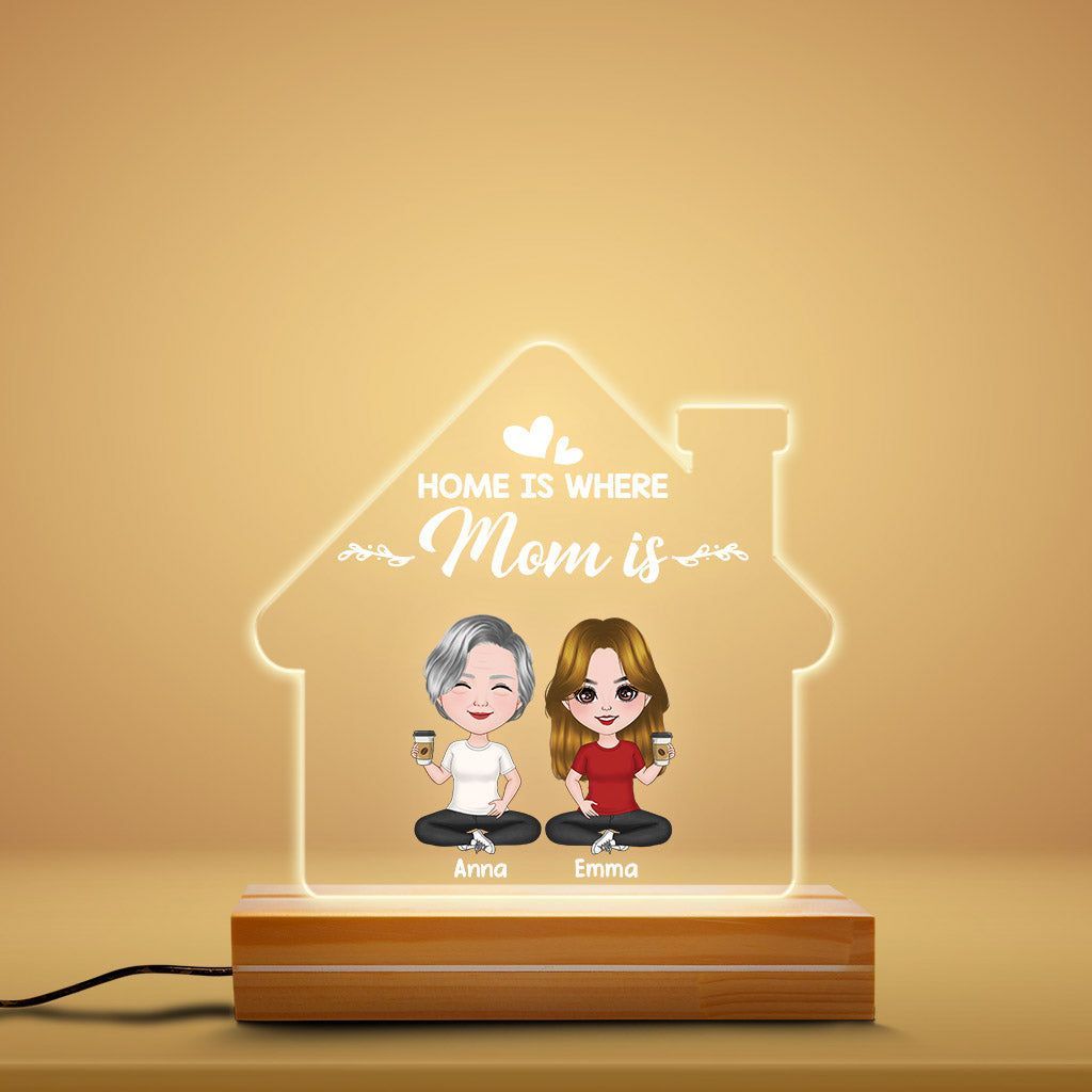 Personalized Home Is Where Mom Is Night Light
