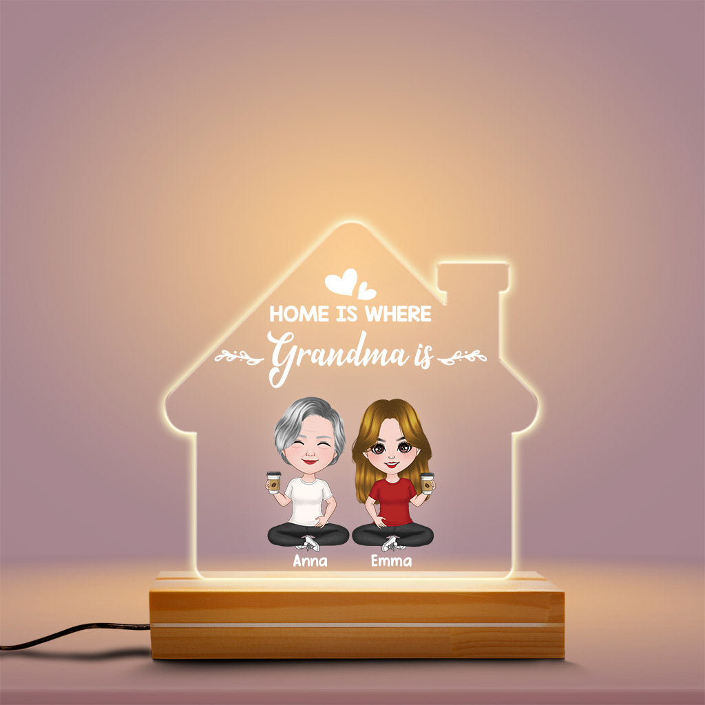 Personalized Home Is Where Mom Is Night Light