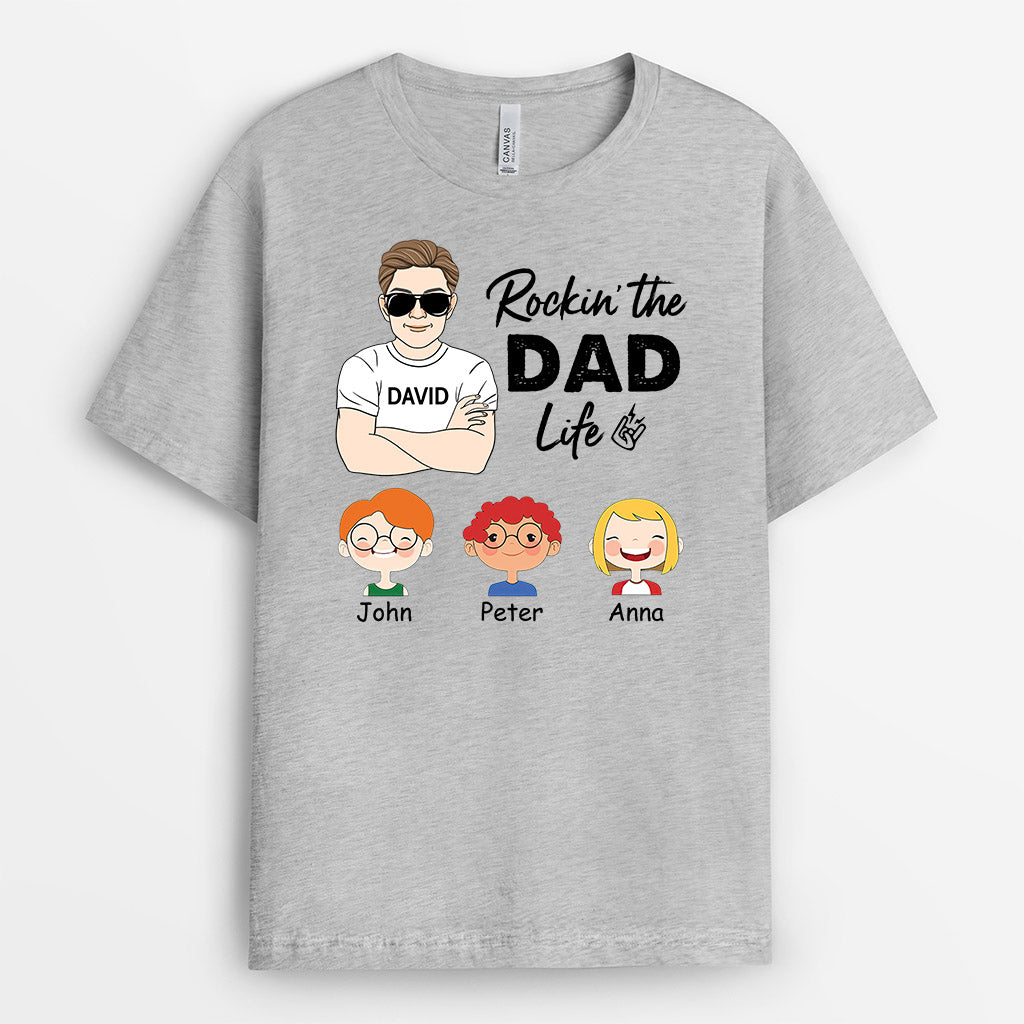 Personalized Rockin The Dad Life T Shirts