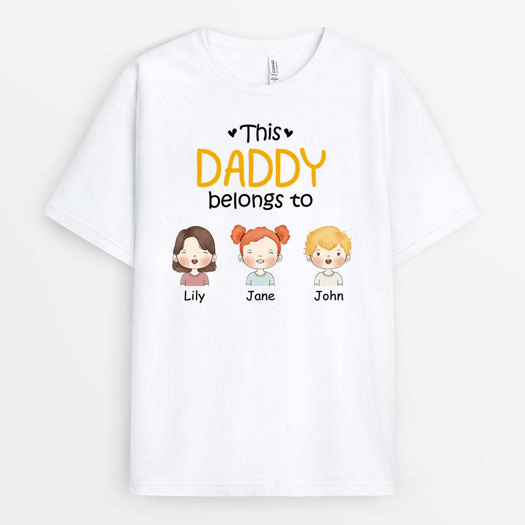 Personalized This Daddy Grandpa Belongs To T Shirts