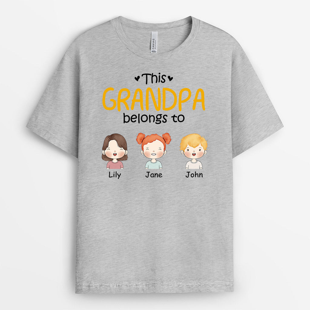Personalized This Daddy Grandpa Belongs To T Shirts
