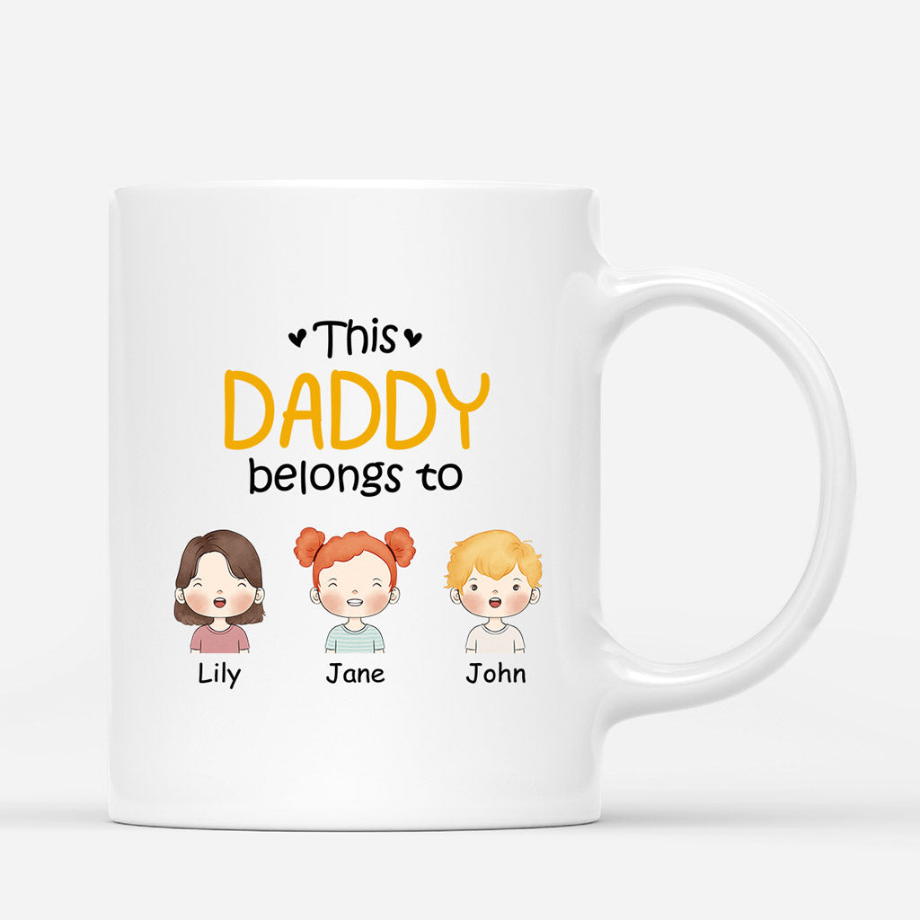 Personalized This Daddy Grandpa Belongs To Mugs