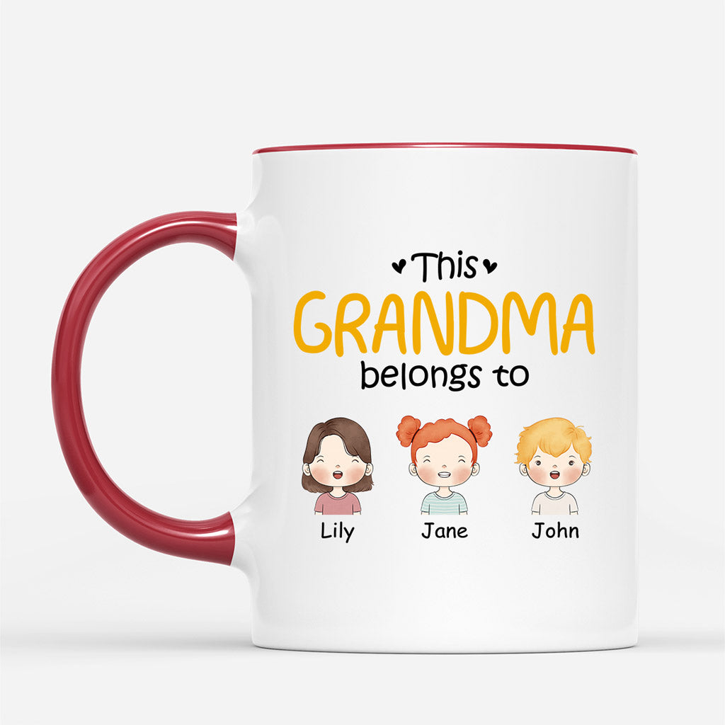 Personalized This Mommy Grandma Belongs To Mugs