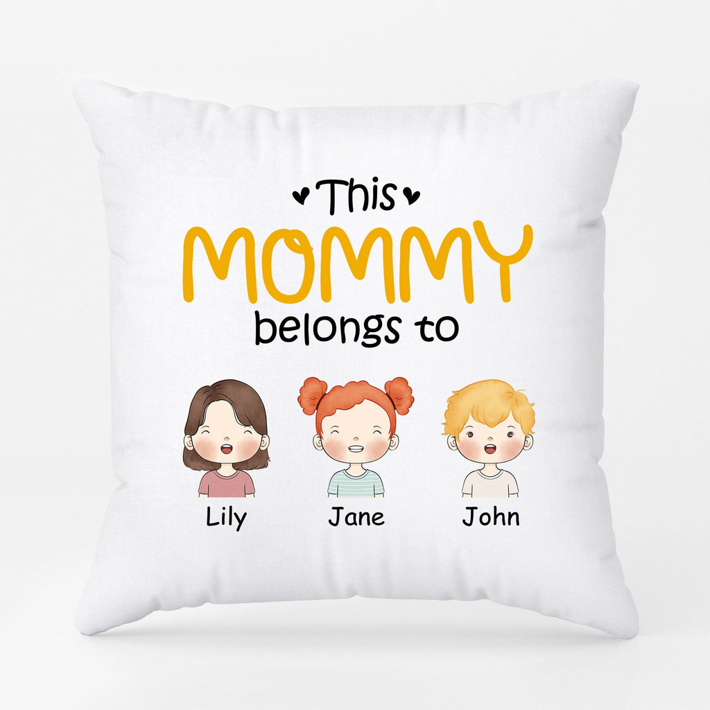 Personalized This Mommy Grandma Belongs To Pillows