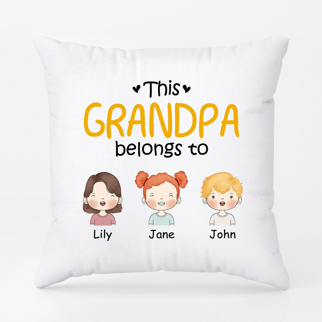Personalized This Daddy Grandpa Belongs To Pillows