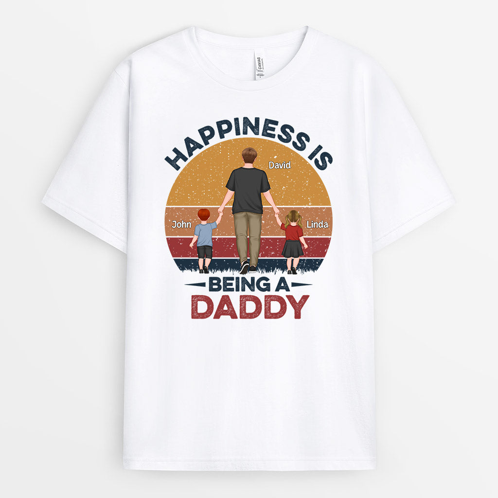 Personalized Happiness Is Being A Grandpa Dad T Shirts