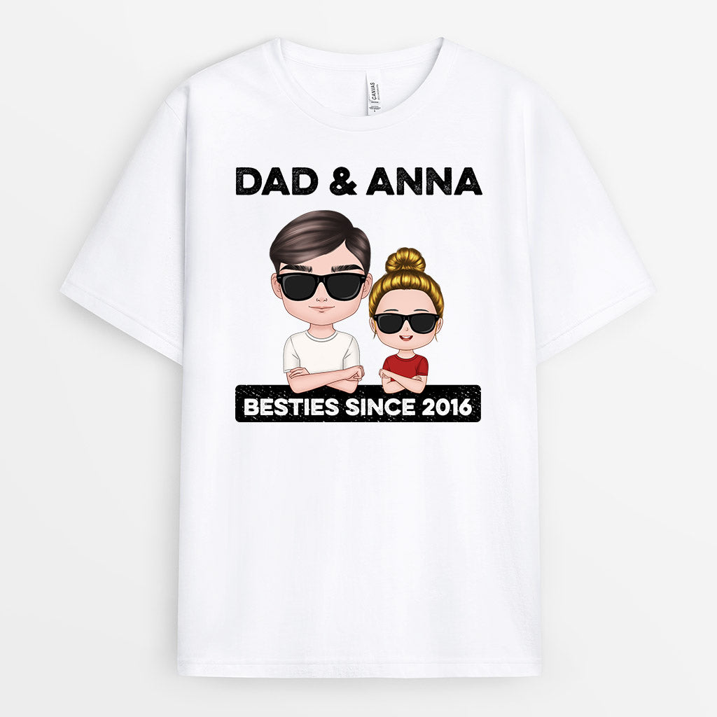 Personalized Dad Kid Besties Since T Shirts
