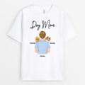 Dog Mom With Dogs on Shoulders - Customizable Dog Shirt