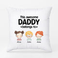 Personalized This Awesome Daddy Grandpa Belongs To Pillow