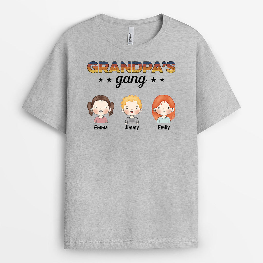 Personalized Grandad Daddys Gang T Shirt