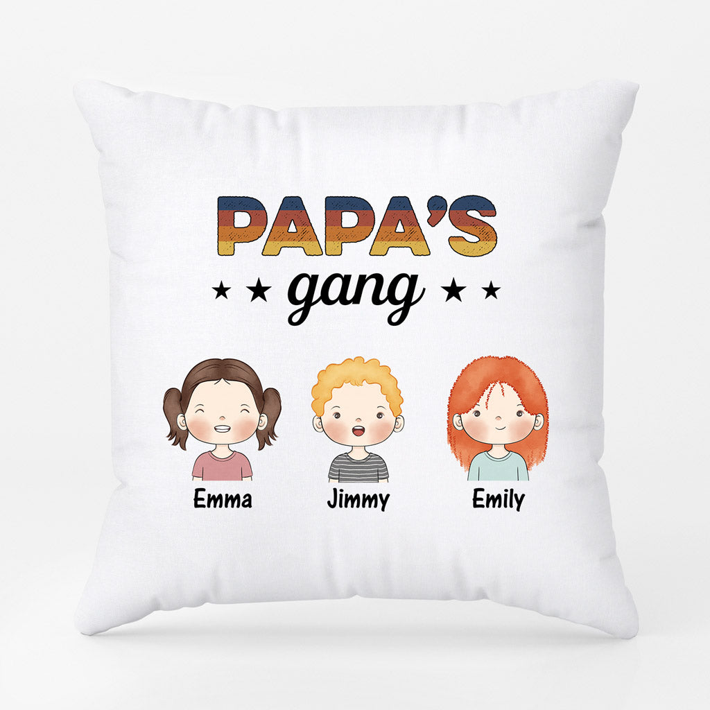 Personalized Daddy's Gang Pillow