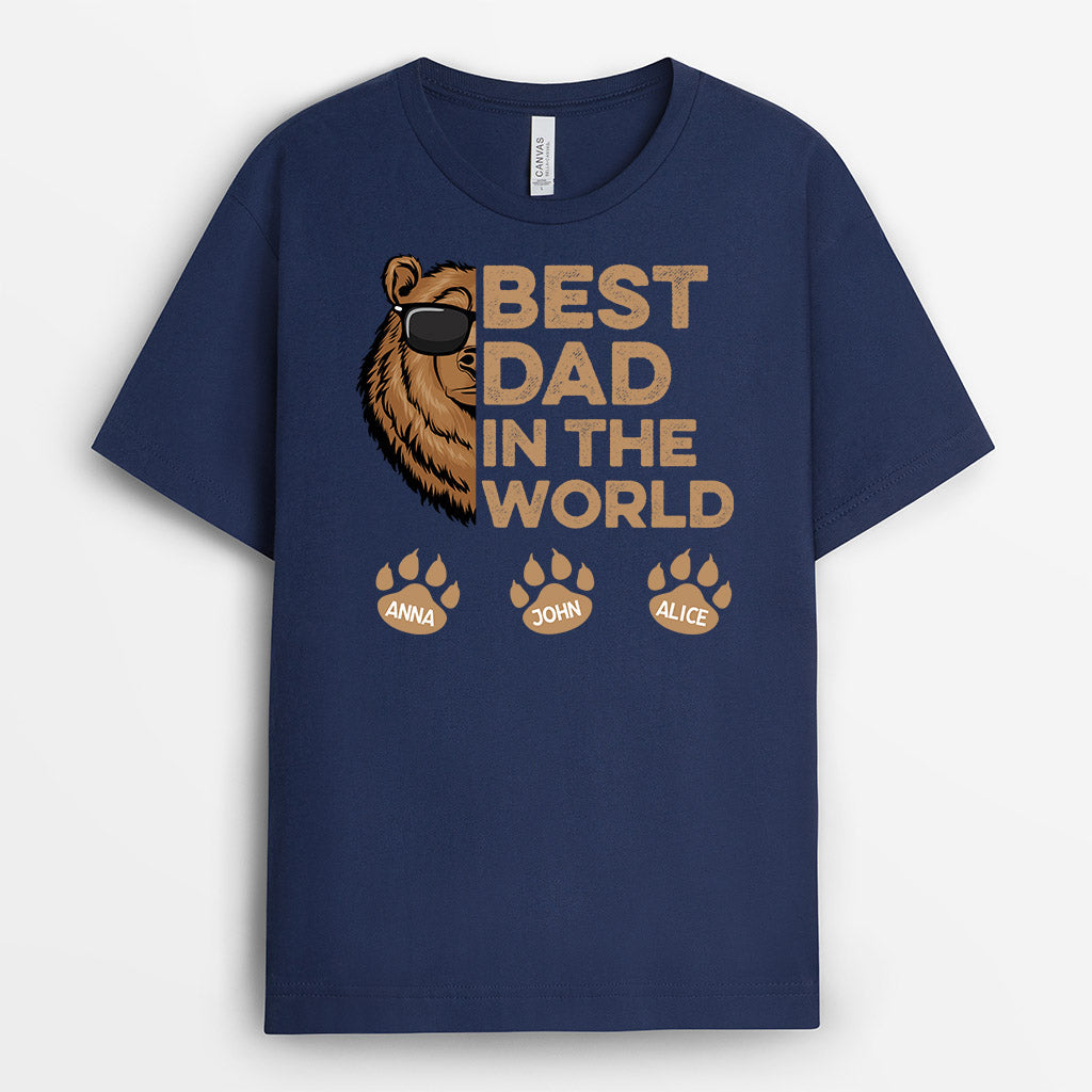 Personalized Best Dad In The World T-Shirt