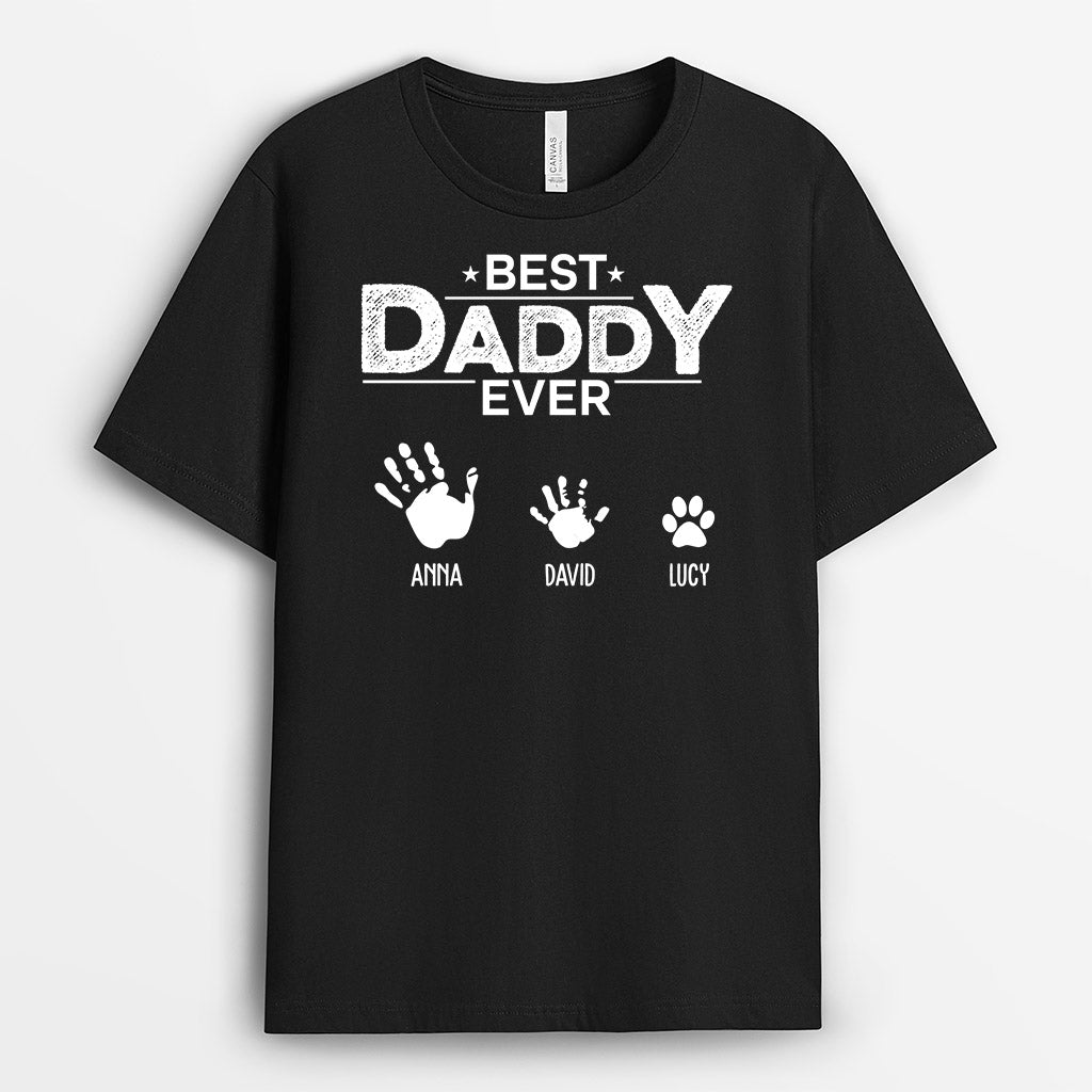 Personalized Best Daddy Grandpa Ever T-Shirt