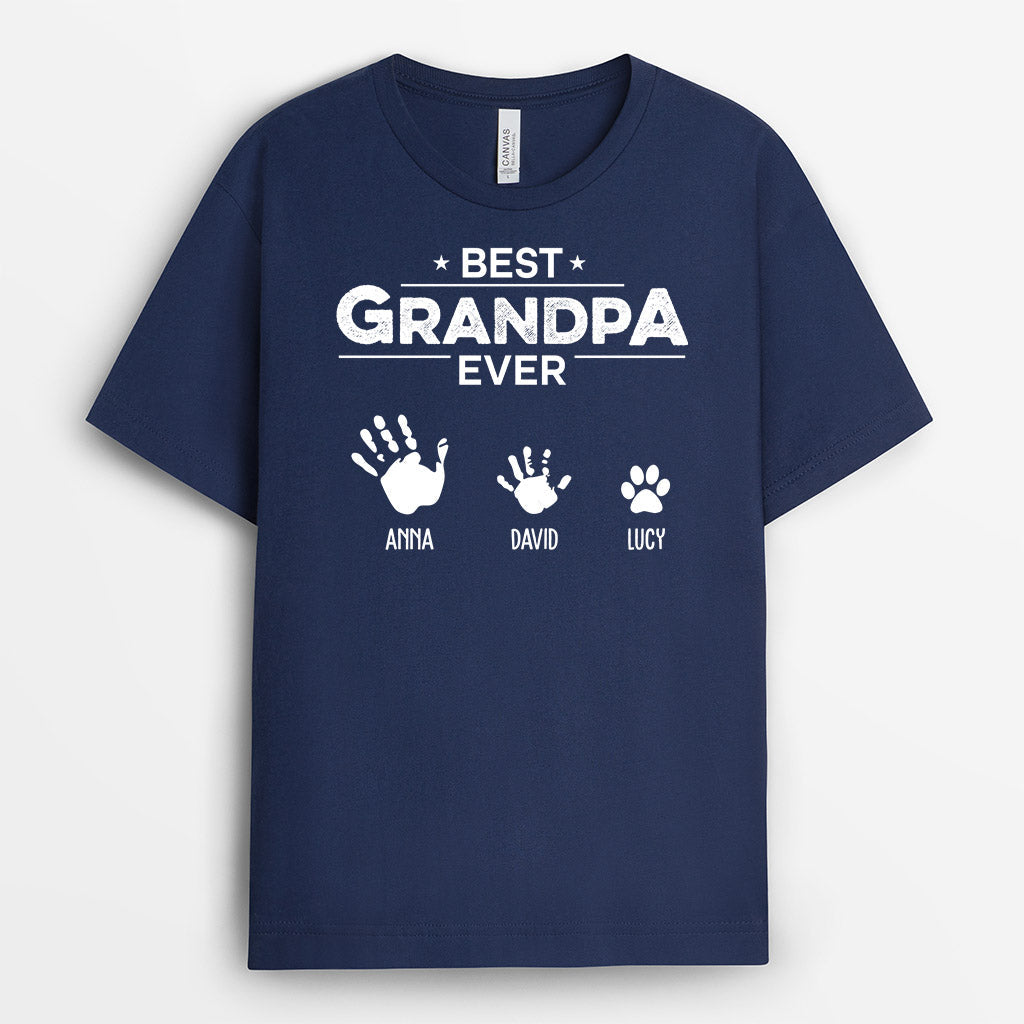 Personalized Best Daddy Grandpa Ever T-Shirt