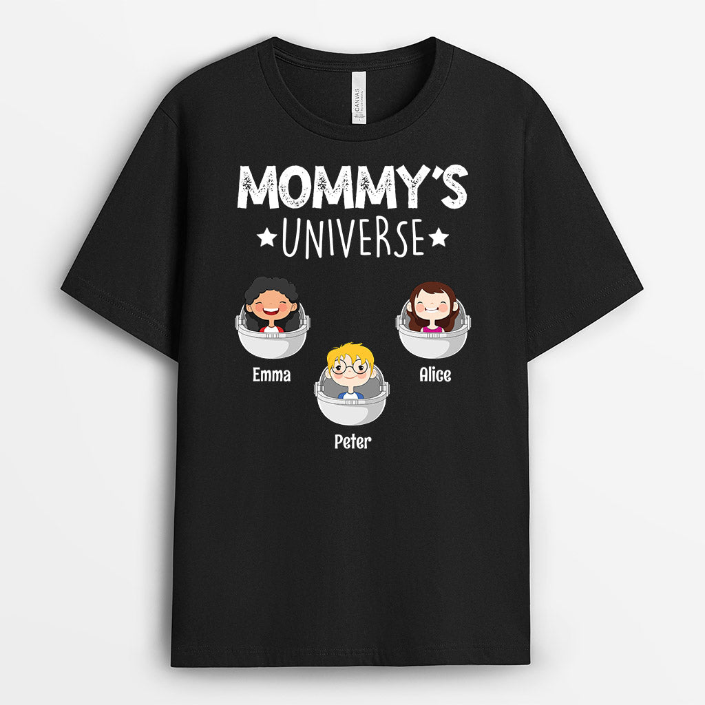 Personalized Mommy Grandma Wonderful Universe T-shirt