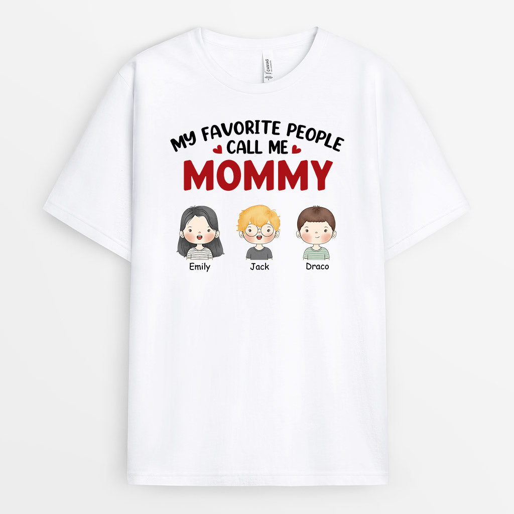 Personalized My Favorite People Call Me Mommy Grandma T Shirt
