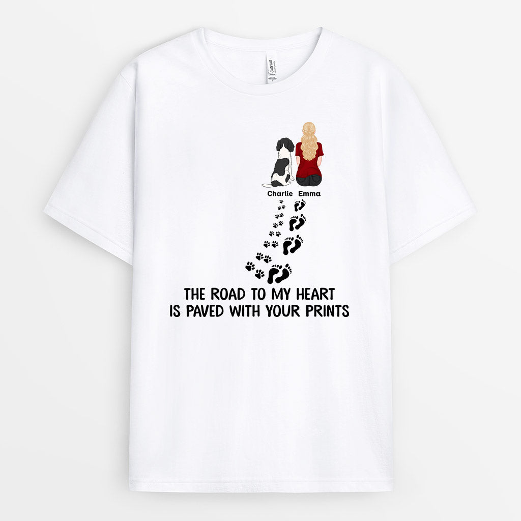 The Road To My Heart Is Paved With Paw Prints - Personalized Gifts for Dog Lovers