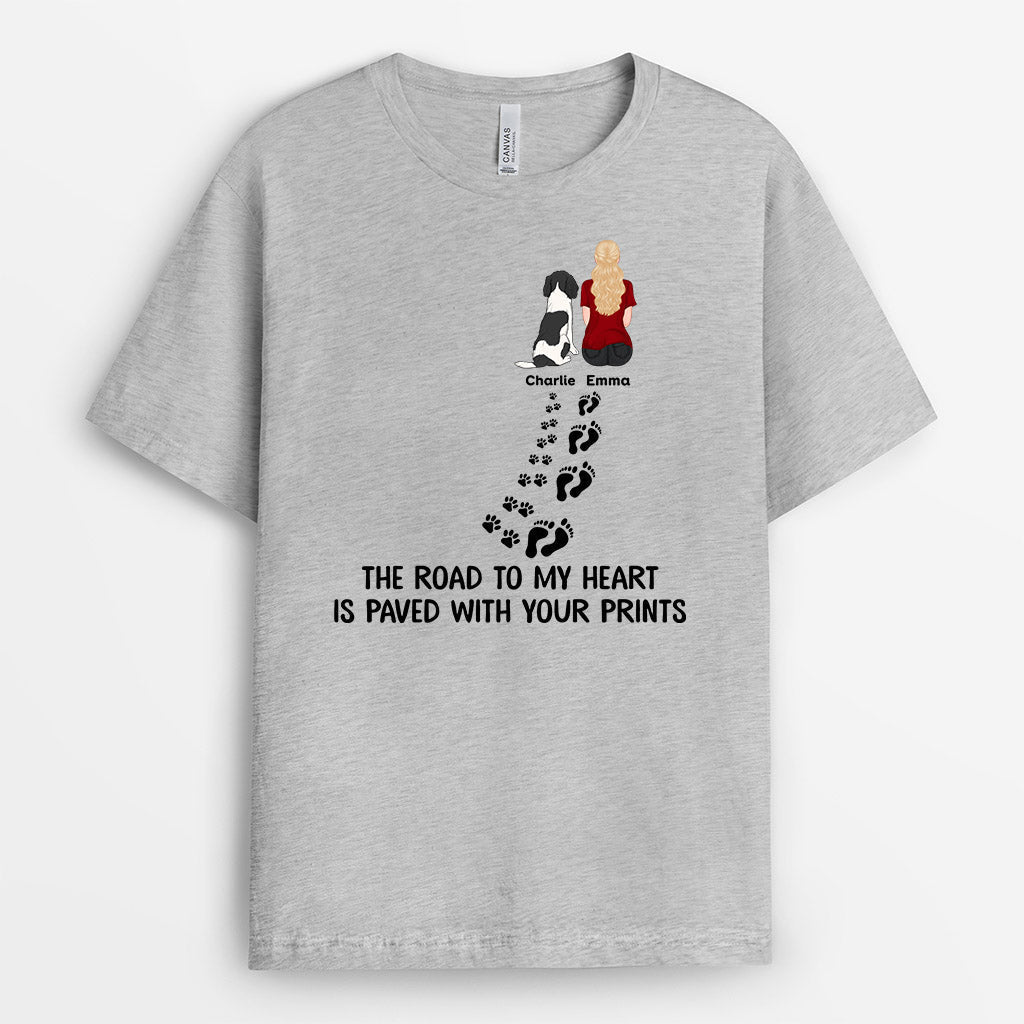 The Road To My Heart Is Paved With Paw Prints - Personalized Gifts for Dog Lovers