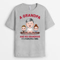Personalized A Wonderful Grandpa Daddy And His Grandkids Children T-shirt