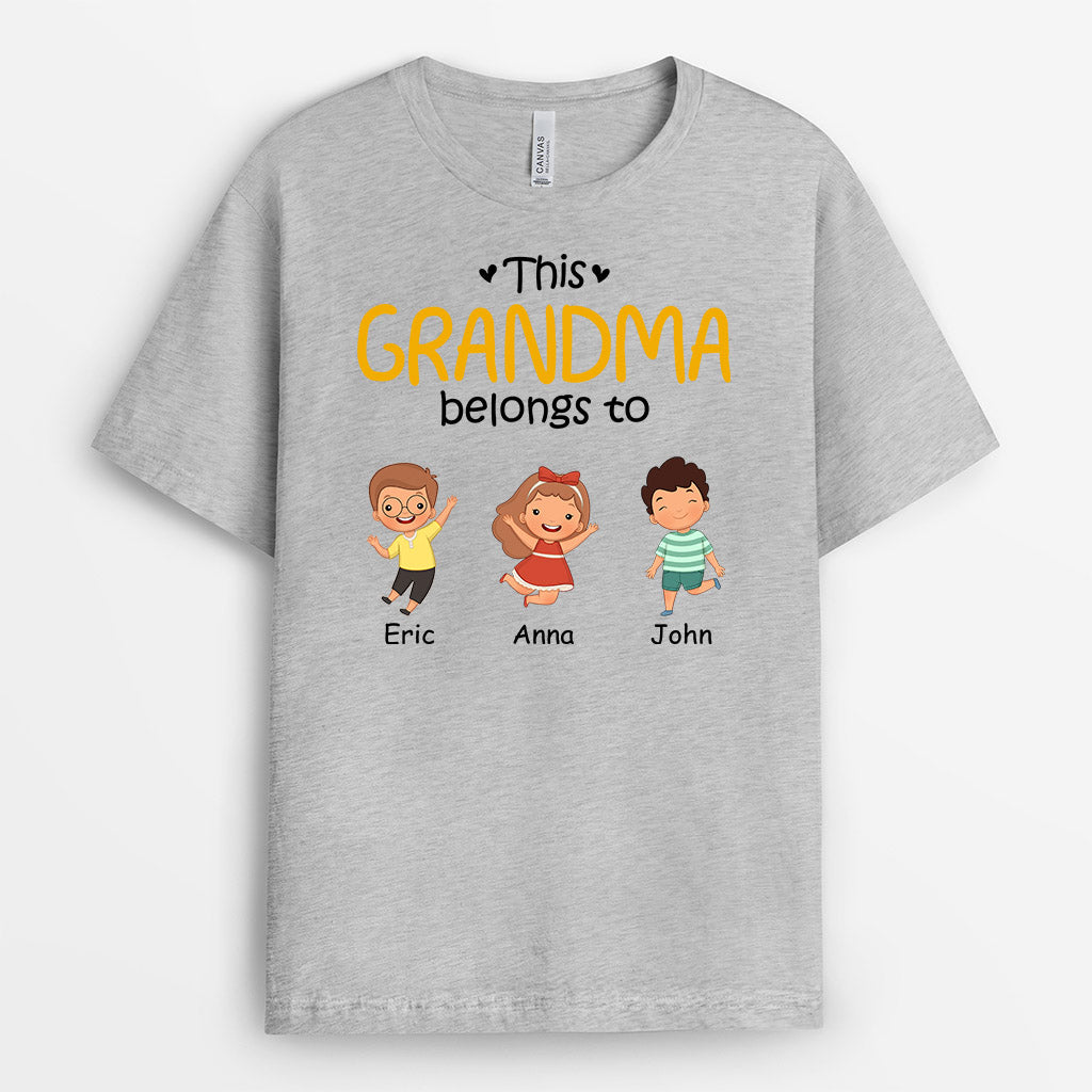 This Mommy Grandma Belongs To - Cute Personalized T-Shirt for Women