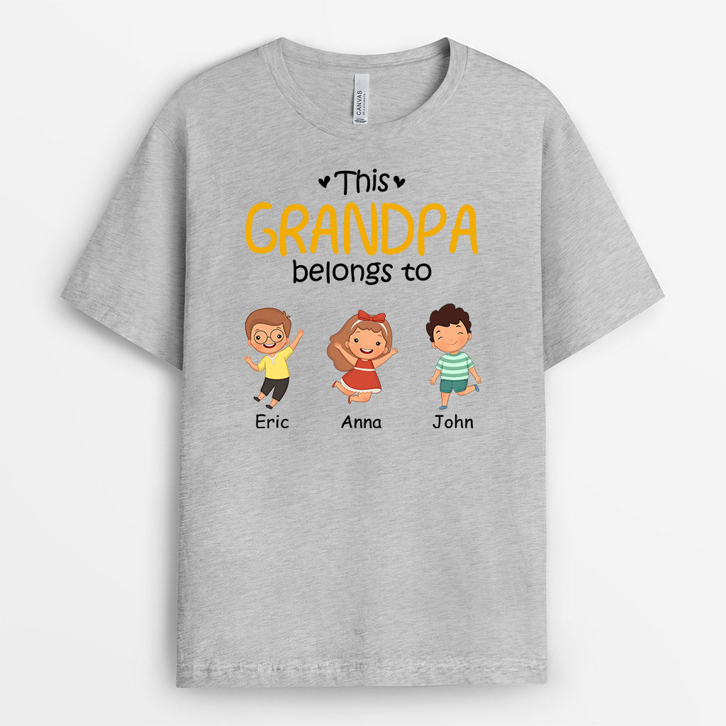 This Daddy Grandpa Belongs To - Custom Tee - Gift for Grandpa