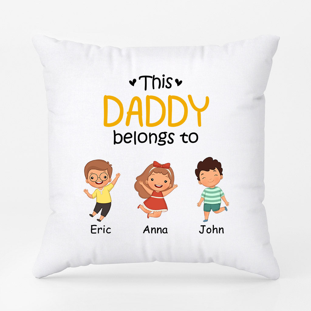 Personalized This Handsome Daddy/Grandpa All Belongs To Pillow