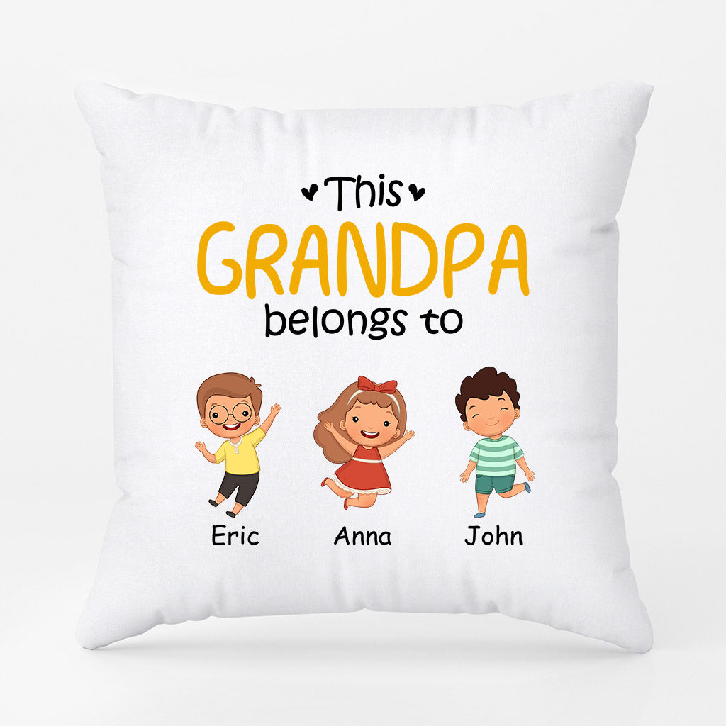 Personalized This Handsome Daddy/Grandpa All Belongs To Pillow