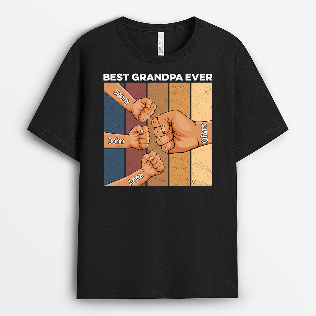 Personalized Best Dad Grandpa Ever T Shirt