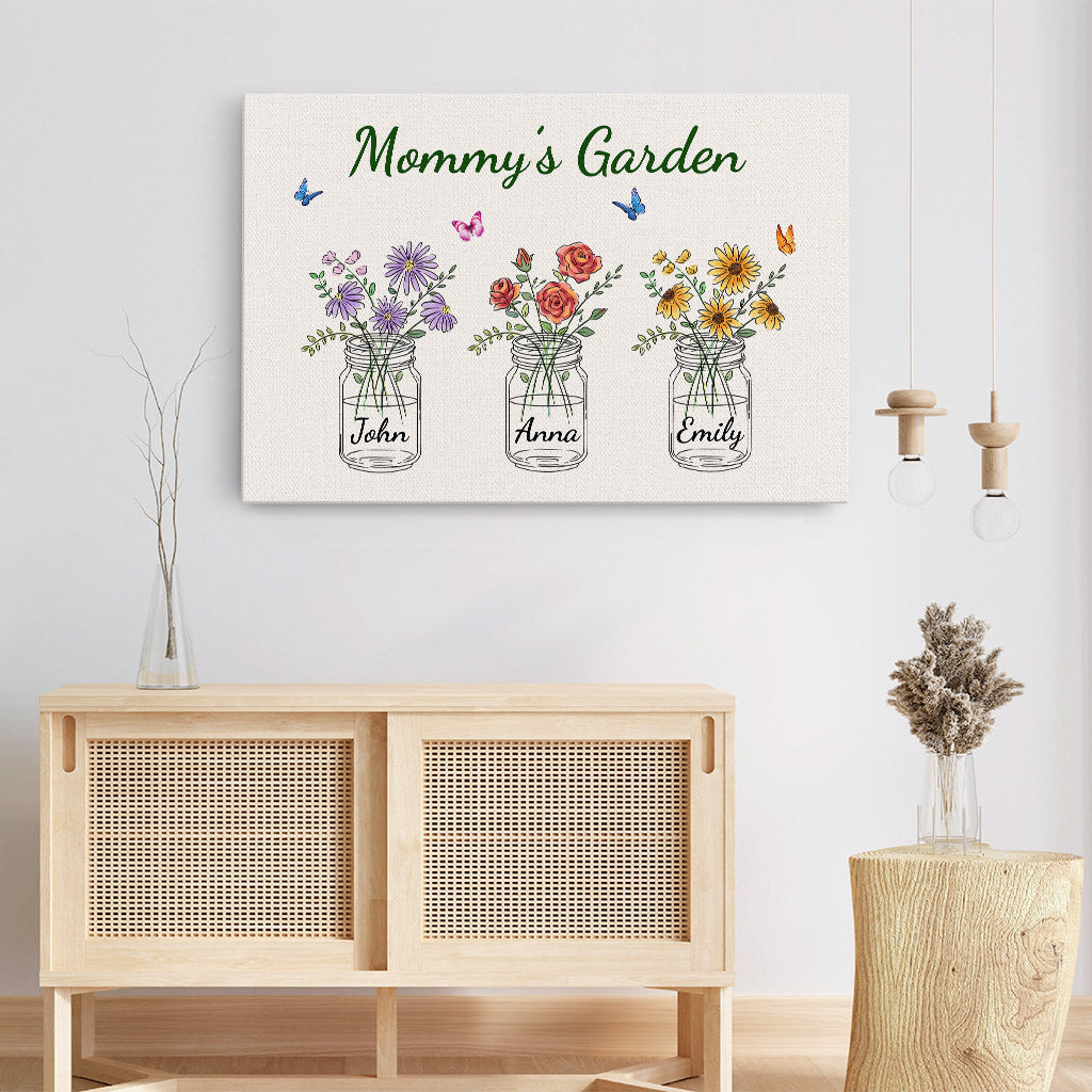 Personalized Mommy Grandma Beautiful Garden Canvas