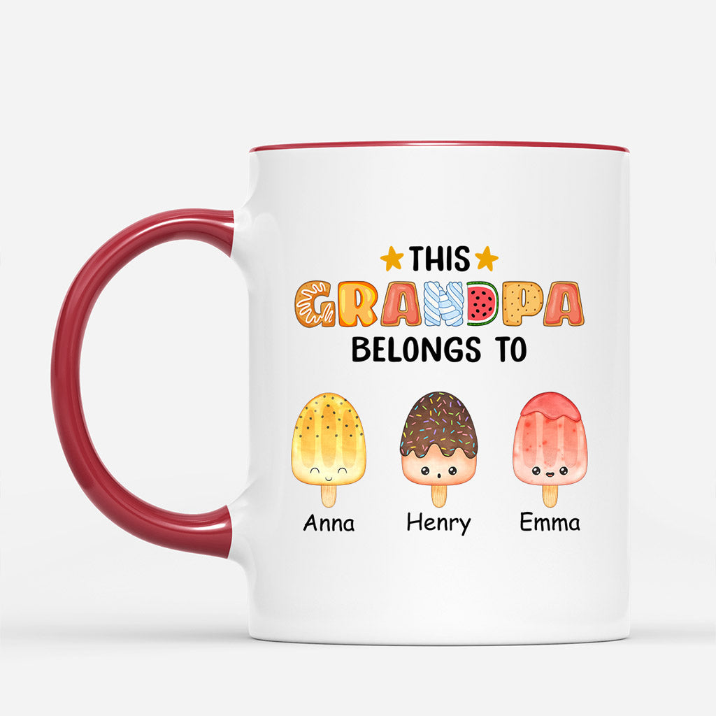 Personalized This Daddy and Grandpa Belongs To Mug