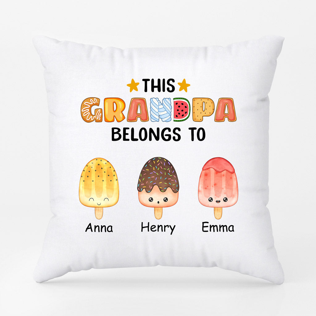 Personalized This Amazing Grandpa Dad Belongs To Pillow