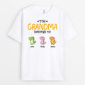 This Mommy Grandma Belongs To - Personalized Dinosaur T-Shirt