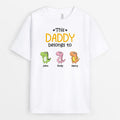 This Daddy Grandpa Belongs To - Personalized Dinosaur T-Shirt for Men