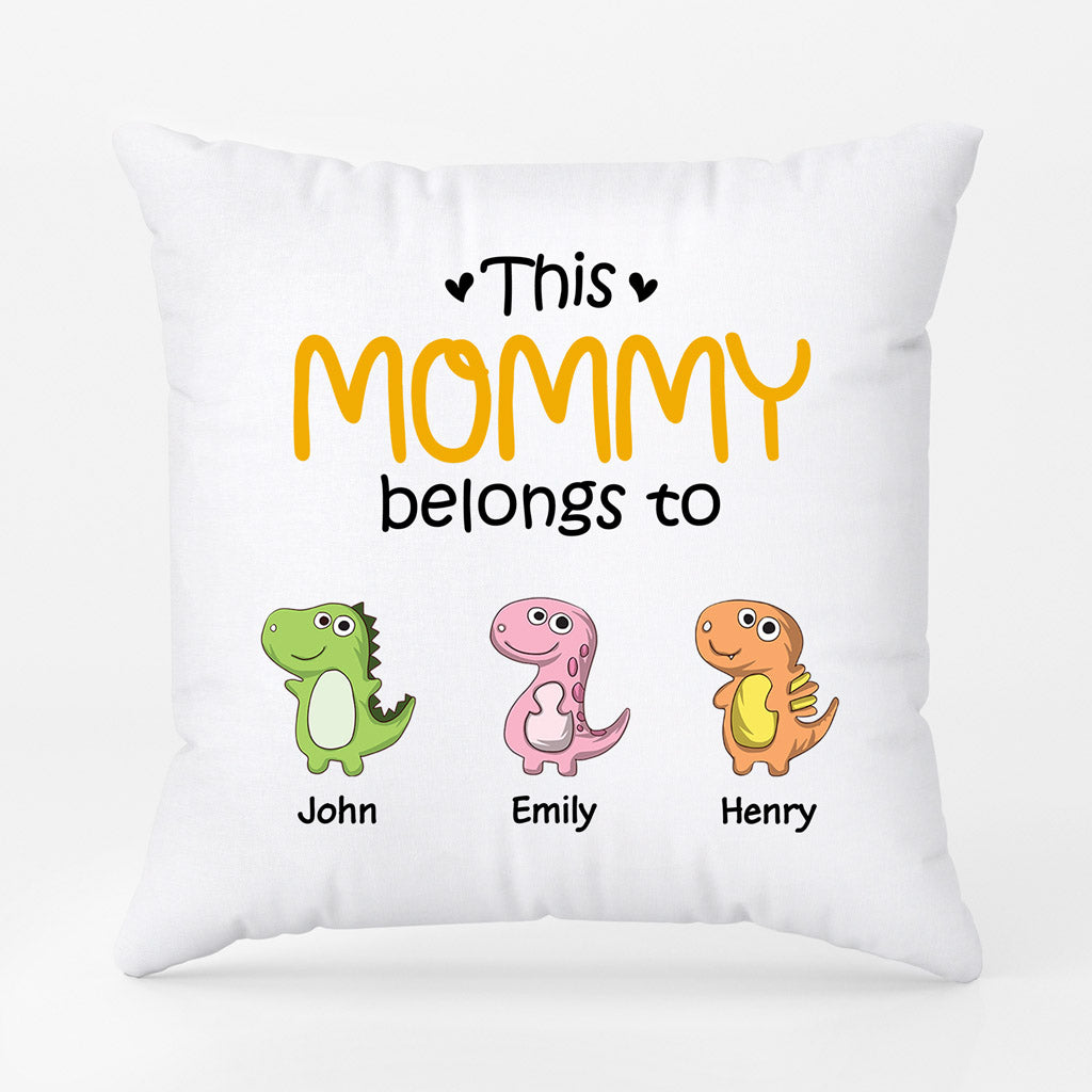Personalized This Mommy Grandma Belongs To Pillow