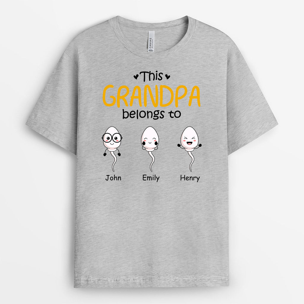 This Daddy Grandpa Belongs To - Personalized T-Shirt for Men