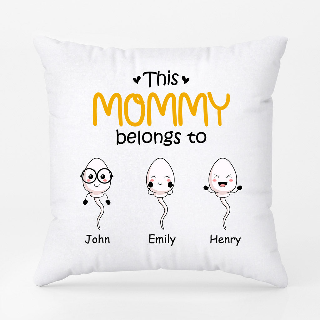 Personalized This Great Grandma Mommy Belongs To Pillow
