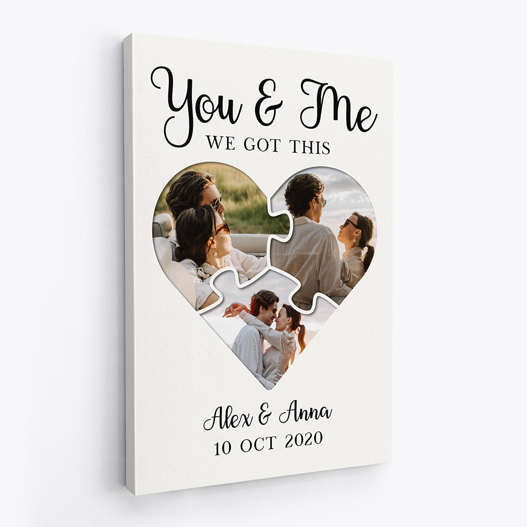 Personalized You And Me We Definitely Got This Canvas
