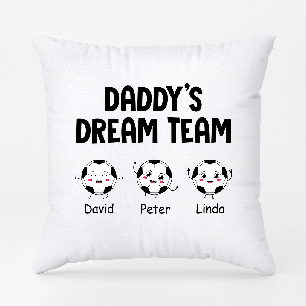 Personalized Daddy/Grandpa Best Dream Team Pillow