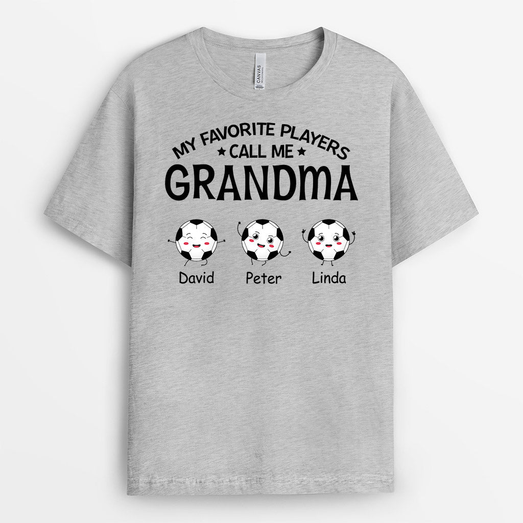 Personalized My Favorite Players Call Me Great Mommy/Grandma T-shirt