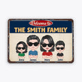 Welcome To Family Name Metal Sign - Unique Family Gifts