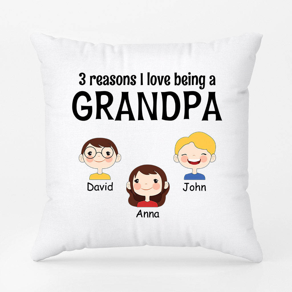 Personalized Special Reasons I Love Being A Grandpa Daddy Pillow