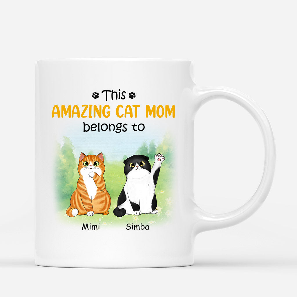 This Amazing Cat Mom Belongs To - Custom Cat Mug
