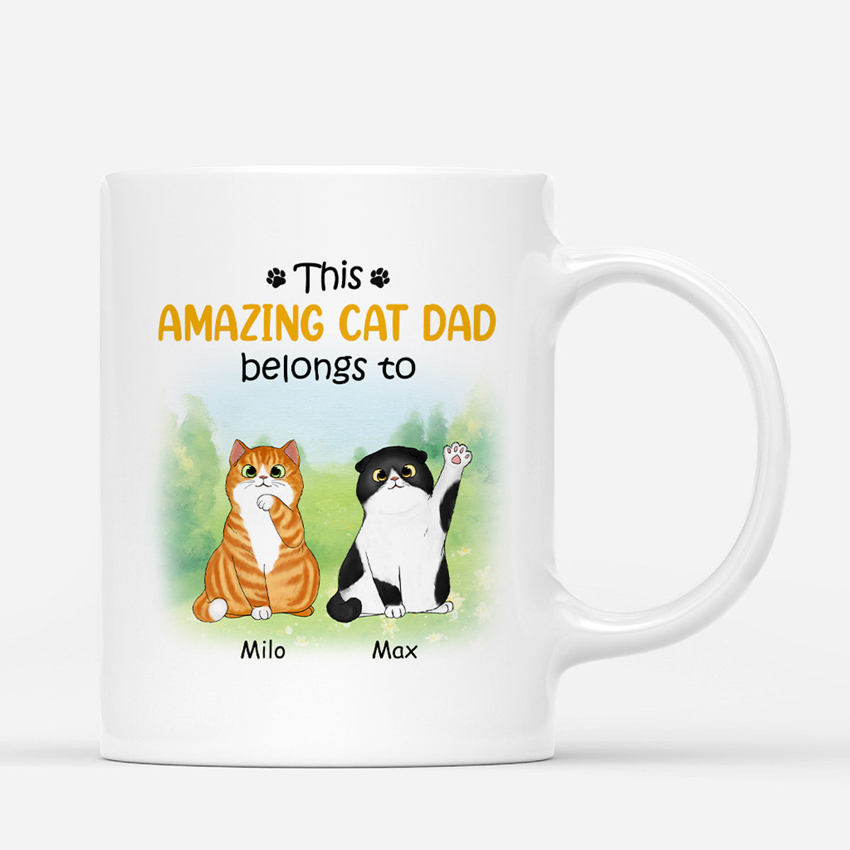 This Amazing Cat Dad Truly Belongs To - Personalized Cat Dad Mug