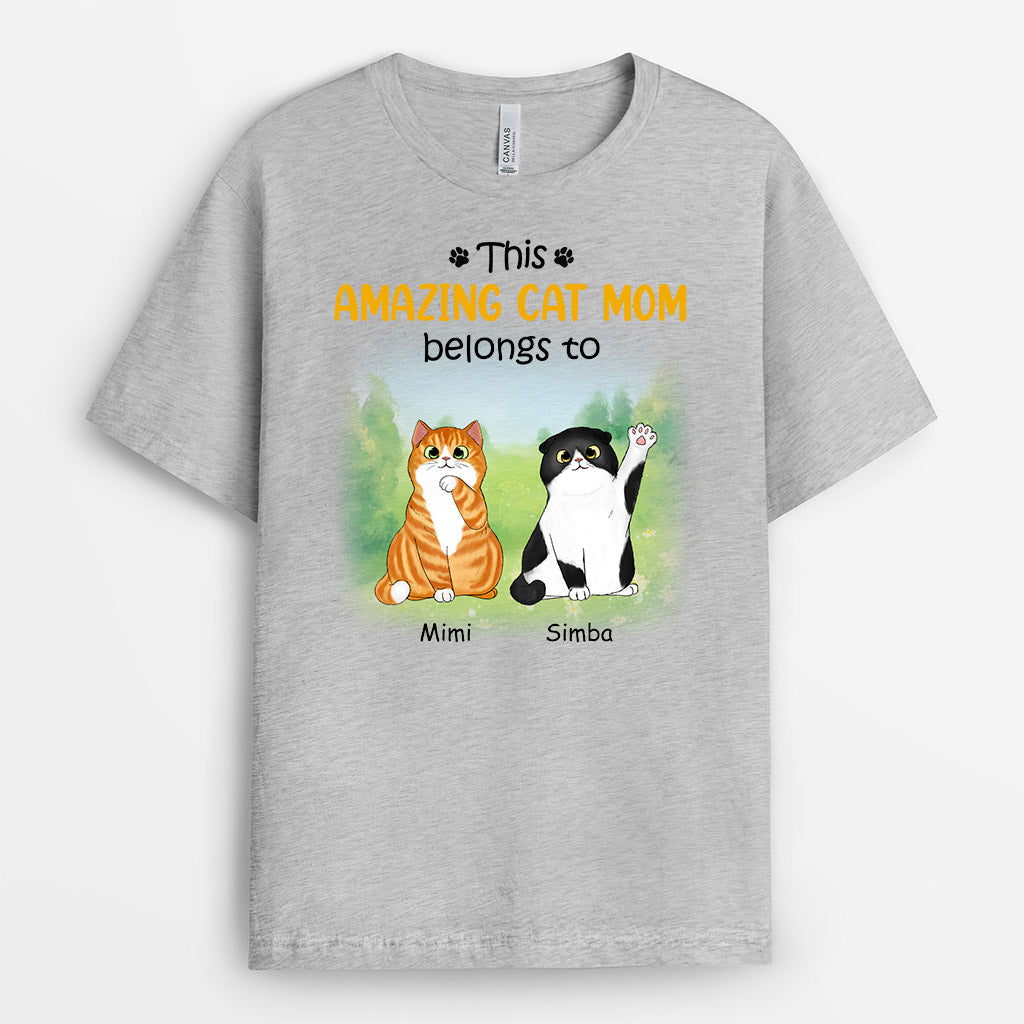This Amazing Cat Mom Belongs To - Personalized Cat Tees For Humans
