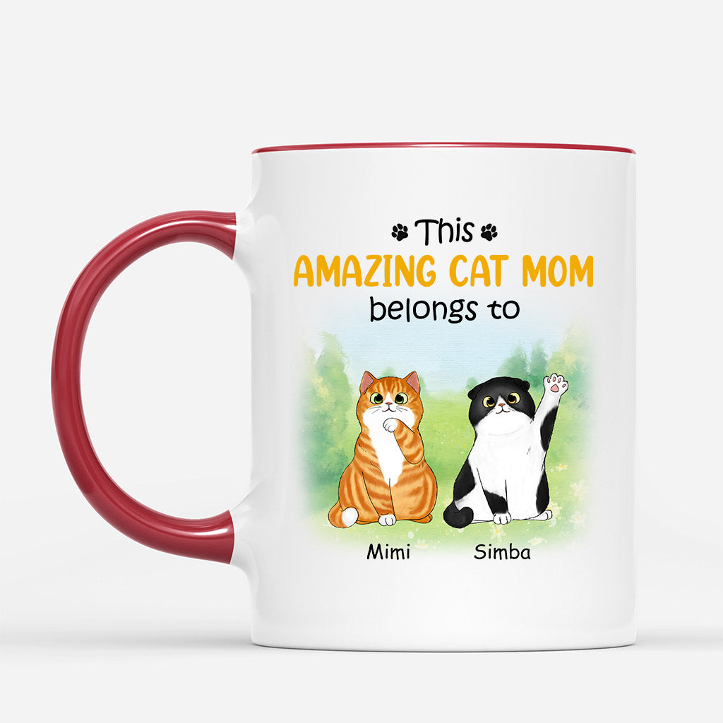 This Amazing Cat Mom Belongs To - Custom Cat Mug
