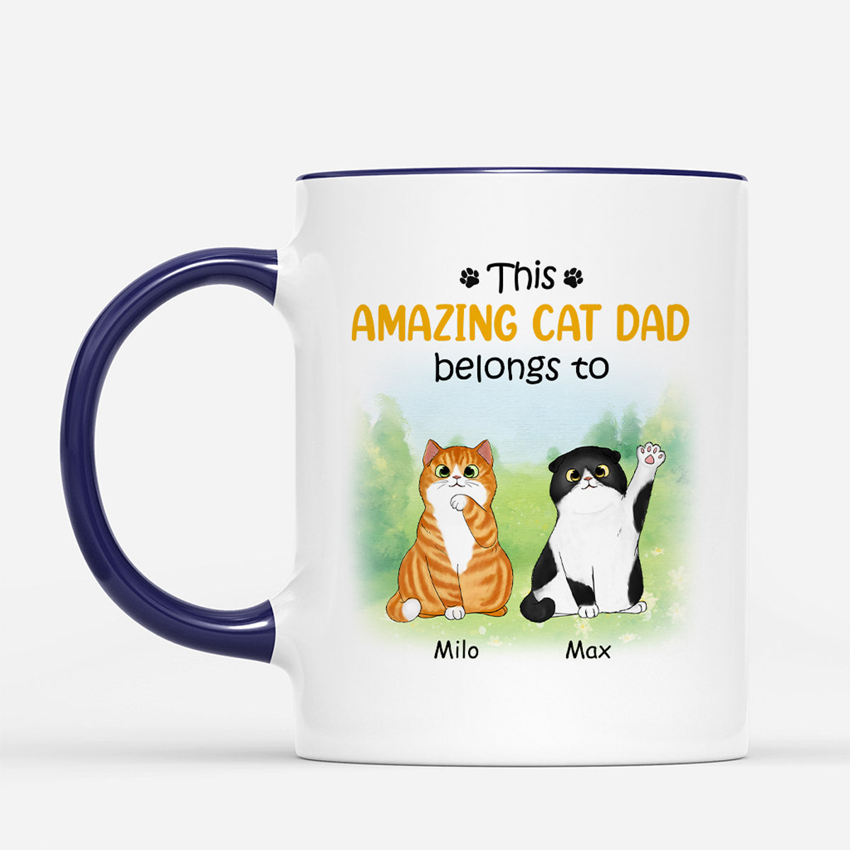This Amazing Cat Dad Truly Belongs To - Personalized Cat Dad Mug