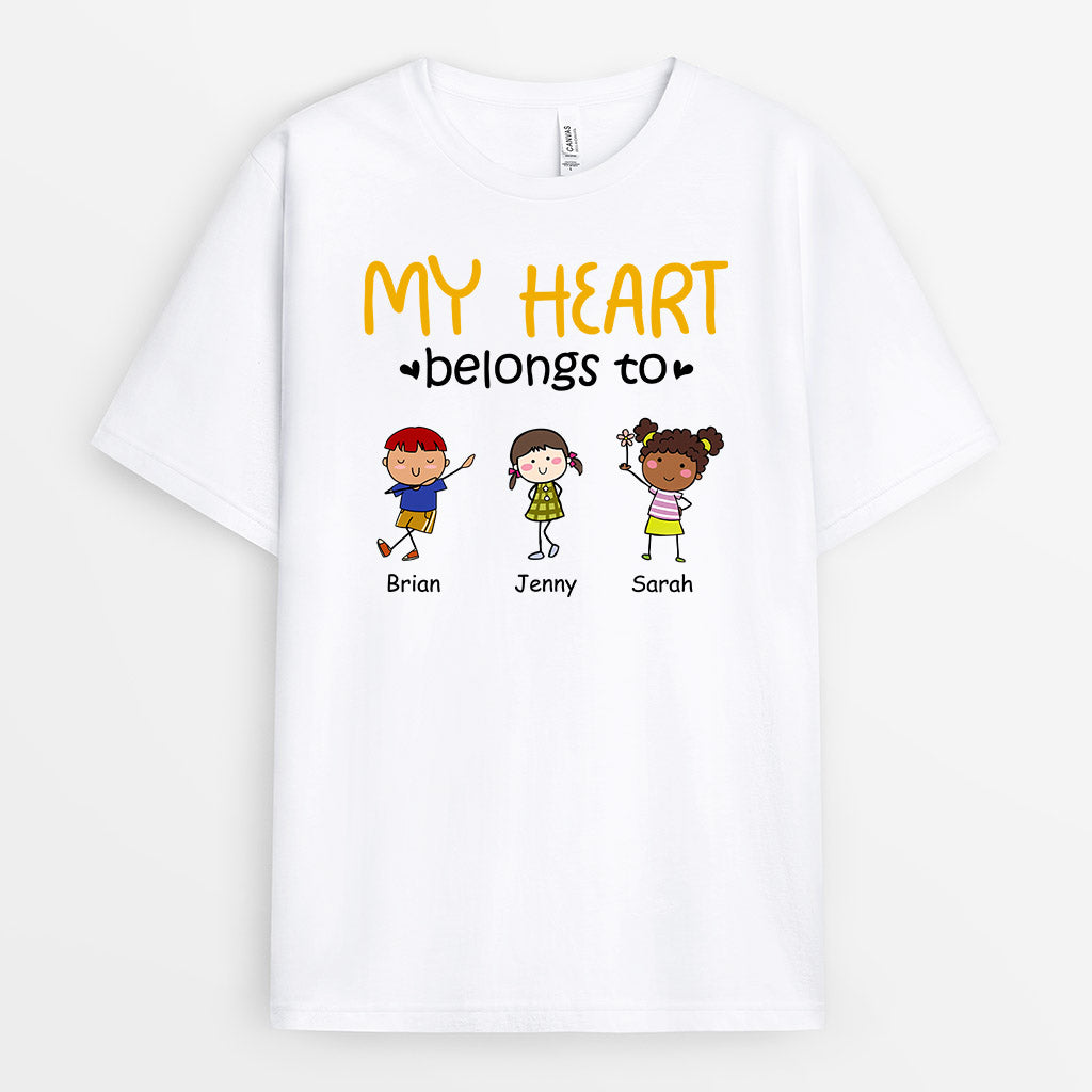 Personalized All My Heart Belongs To T-shirt