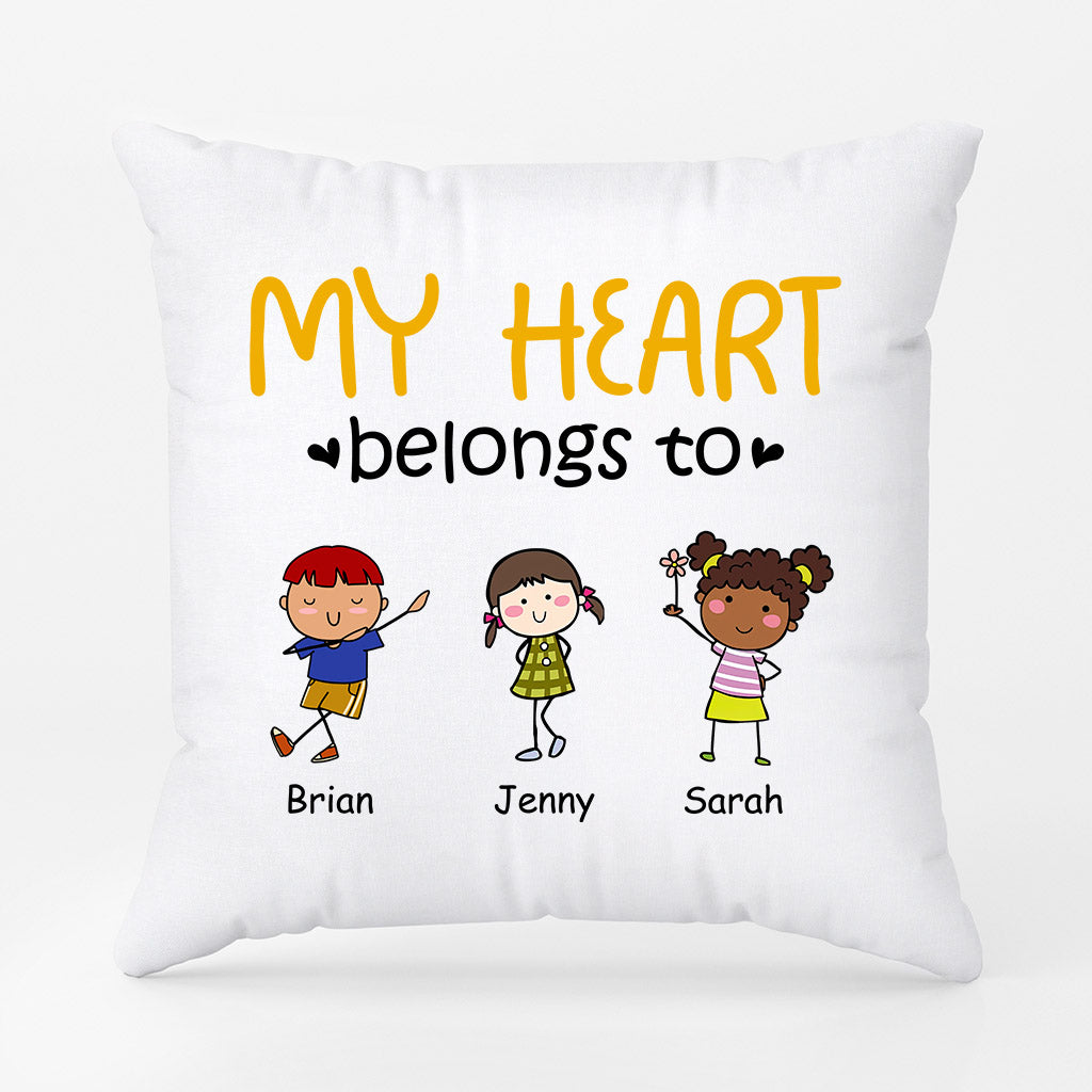 Personalized All My Heart Belongs To Pillow